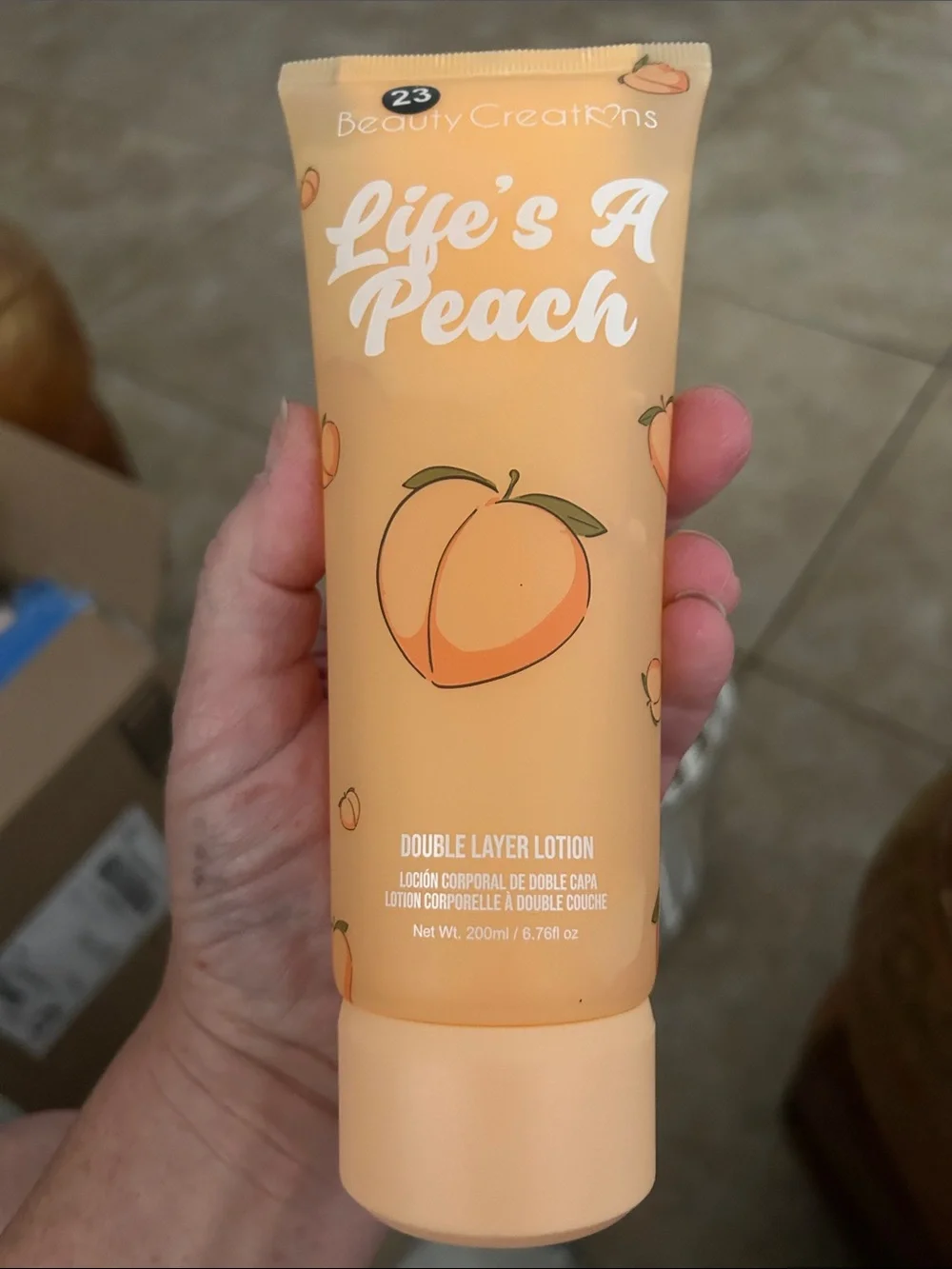 Beauty Creations Life's A Peach Kids Peach-Orange Double Layer Lotion Set